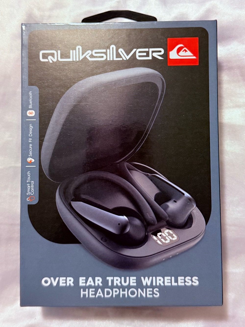 Quiksilver Black Over-Ear True Wireless Headphones with Charging Case